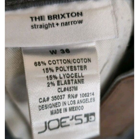Joes Jeans Men's Size 36X30 Gray The Brixton Straight Narrow Stretch Comfort - Picture 6 of 7